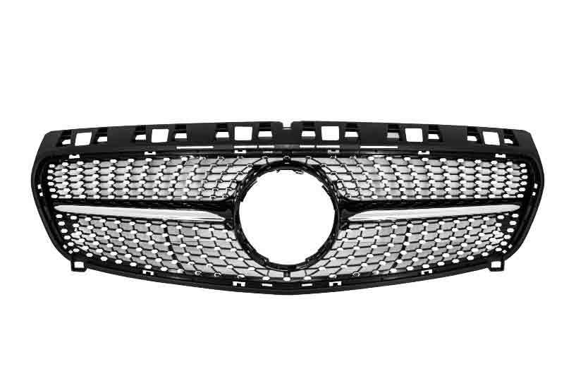 Calandre diamant noir chrome pour Mercedes Classe A W176 grille de pare-chocs sport