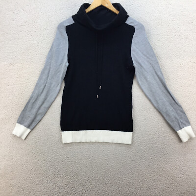 La Madona schwarzer Luxus Viskose-Mischung Strickpullover Damen Größe UK S