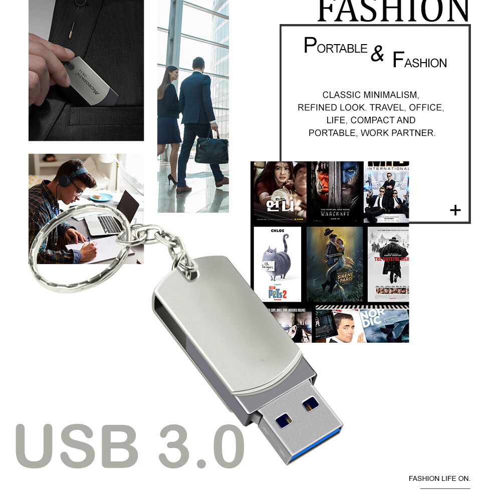 64GB 32GB 4GB Metal USB  Pen Flash Drive Memory Stick Thumb U Disk Pc Laptop