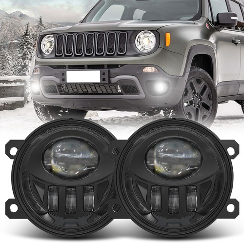 Pair LED Fog Lights Assembly Replacement For 2015 2016 2017 2018 Jeep Renegade - 第 1/6 張圖片
