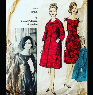 Vtg 60s Designer Princess Seam Dress Coat Petite Sewing Pattern - Main Image