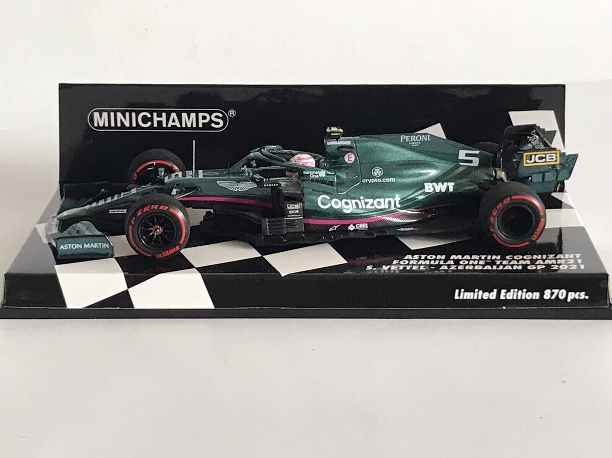 Minichamps 1:43 Aston Martin F1 AMR21 #5 Sebastian Vettel - 2° Posto GP Azerbaigian 2021