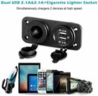 12V Car Cigarette Lighter Socket Splitter Charger Power Adapter Two USB Port UFF