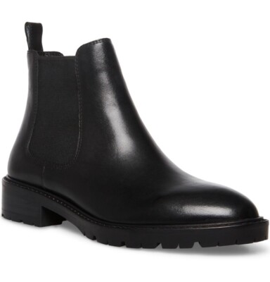 Steve Madden Womens Leopold-F Round Toe Slip On Chelsea Boots Shoes BHFO 1422