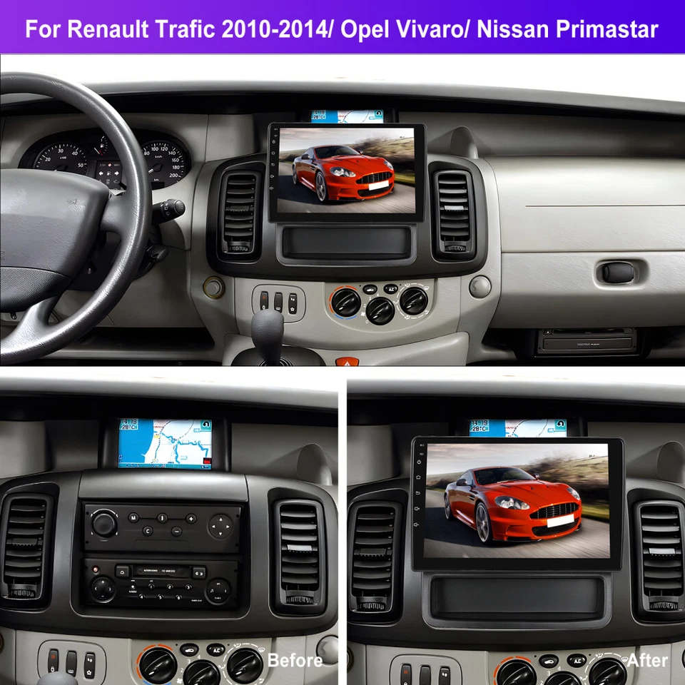 8-Kern 4+64GB Android 15 Autoradio GPS Carplay Für Opel Vivaro B Renault Trafic - Bild 2 von 4