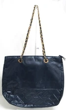 Vintage Gitano Purse Shoulder Bag Chain Strap Blue