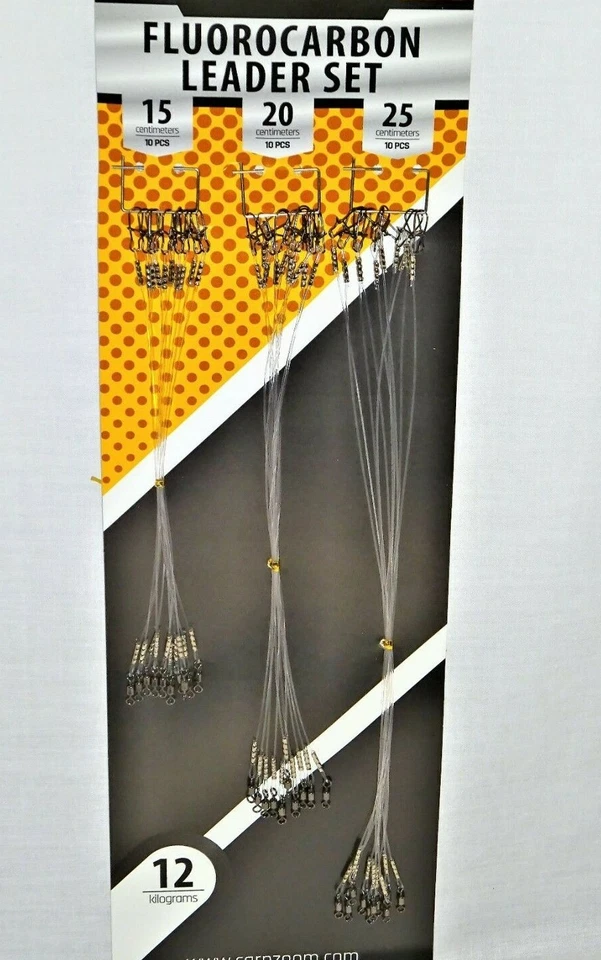 CARPZOOM 30 Vorfächer Fluorocarbon Vorfach Leader Raubfischvorfach Hechtvorfach
