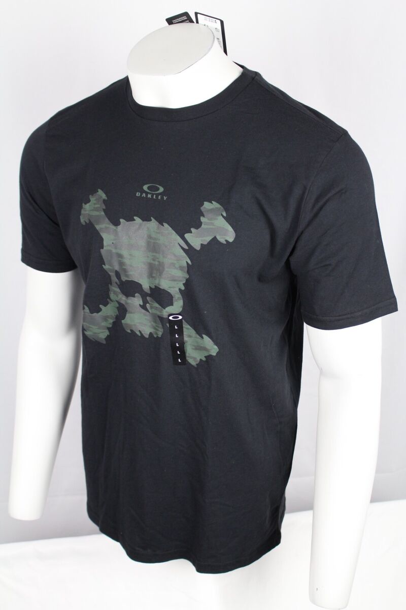 Oakley Men's Camo Skull Tee Short Sleeve Shirt Black