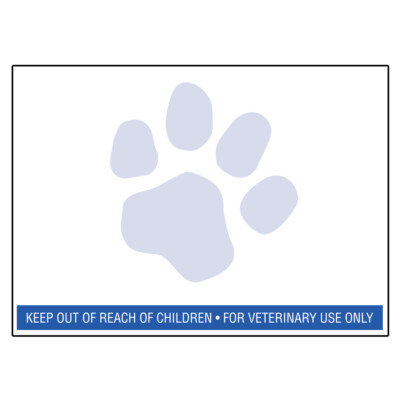 6 rls Veterinary Prescription Labels w/ Blue Paw & Warning -  30258 Compatible