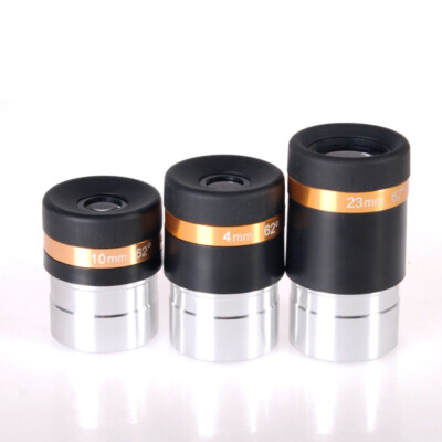 1.25INCH 4mm/10mm/23mm Wide Angle 62°Aspheric Eyepieces Lens for Astro Telescope