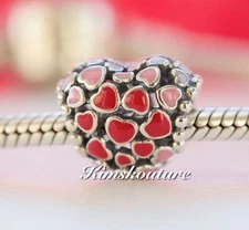 NEW! Authentic Sterling Silver Burst of Love Charm, Mixed Enamel 796557ENMX