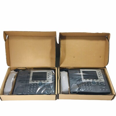 Lot of (2) Cisco IP Phone 7965 Unified Business IP VoIP Office Phone CP-7965G