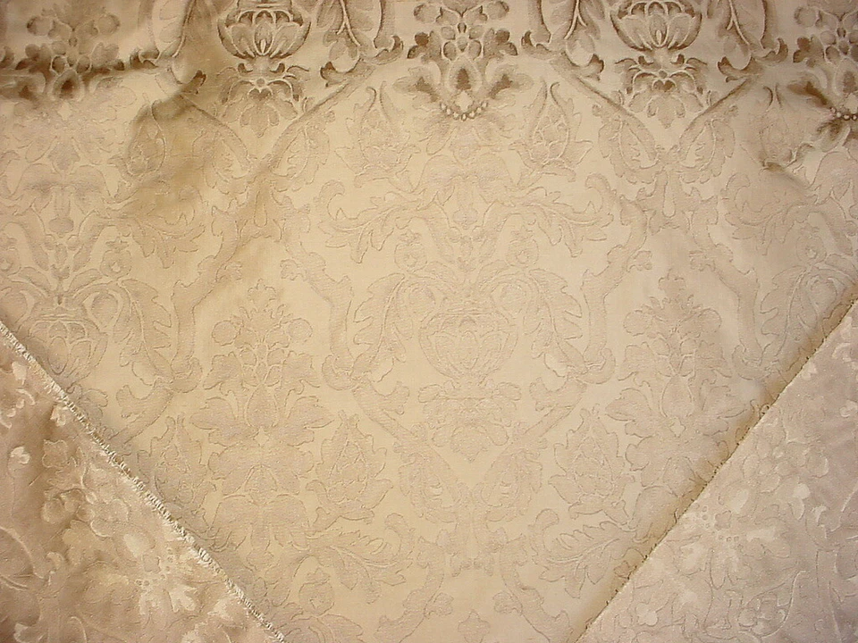 4-1/2Y Kravet Couture 24355 Beauvoir Silk Mushroom Damask Upholstery Fabric - Image 4 of 4