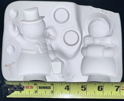 Duncan Ceramic Slip Casting Mold 342 Snowman & Snowgirl - Picture 2 of 5