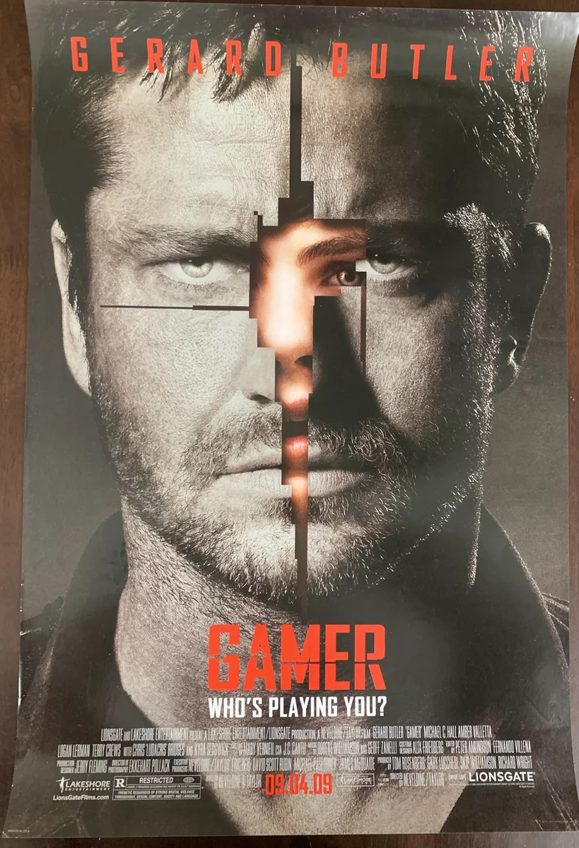 Gamer Who's Playing You Gerard Butler Movie Promo Poster B