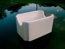 NEW WHITE STEELITE INTERNATIONAL ENGLAND RESTAURANT SUGAR CADDY TEA / COFFEE USA