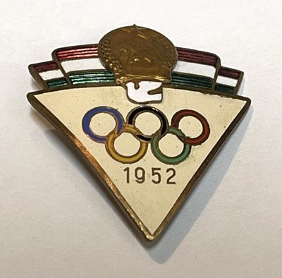 Vintage 1952 Olympic NOC Pin ~ Hungary ~ Used at Helsinki and Oslo Games