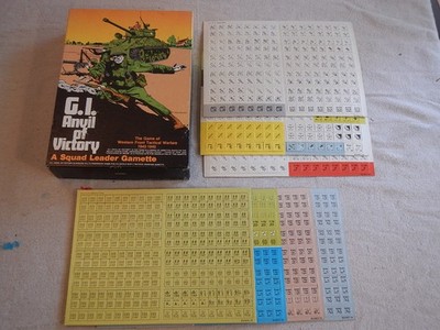 7 Counter Sheets Avalon Hill G.I. Anvil of Victory A Squad Leader Game