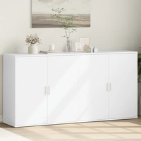 Elegantes Sideboard 2Er Set Weiss 79X38X80 Cm Holzwerkstoff