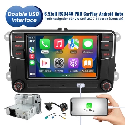 6.5" Radio RCD440 PRO RCD360 187B Android Auto Carplay Für VW Sharan Golf Tiguan - Bild 1 von 4