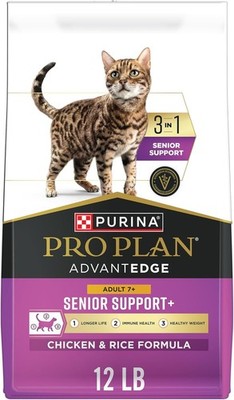 Purina Pro Plan Senior Support 7+ Chicken & Rice Cat Food 12lb