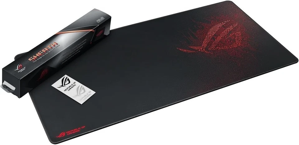 ASUS ROG Sheath Gaming Mouse Pad – 35.4” x 17.3", Extra-Large Black/Red  - Image 3 of 4