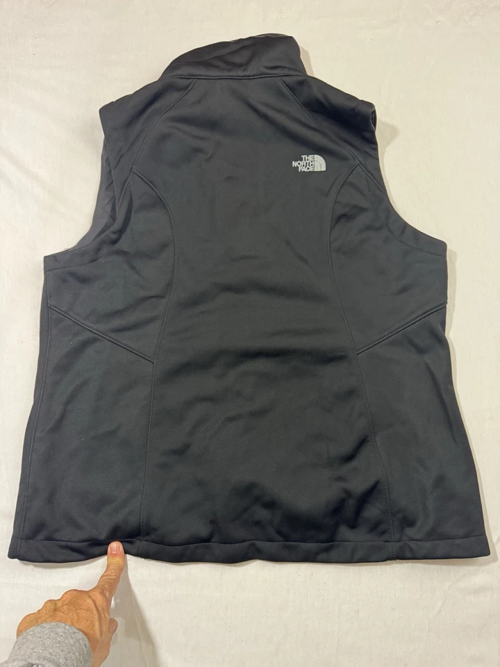 Chaleco sin mangas The North Face para mujer XL negro cremallera completa logotipo cintas Foto 2 de 4