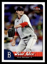 2007 Fleer #287a Kyle Snyder Card Boston Red Sox