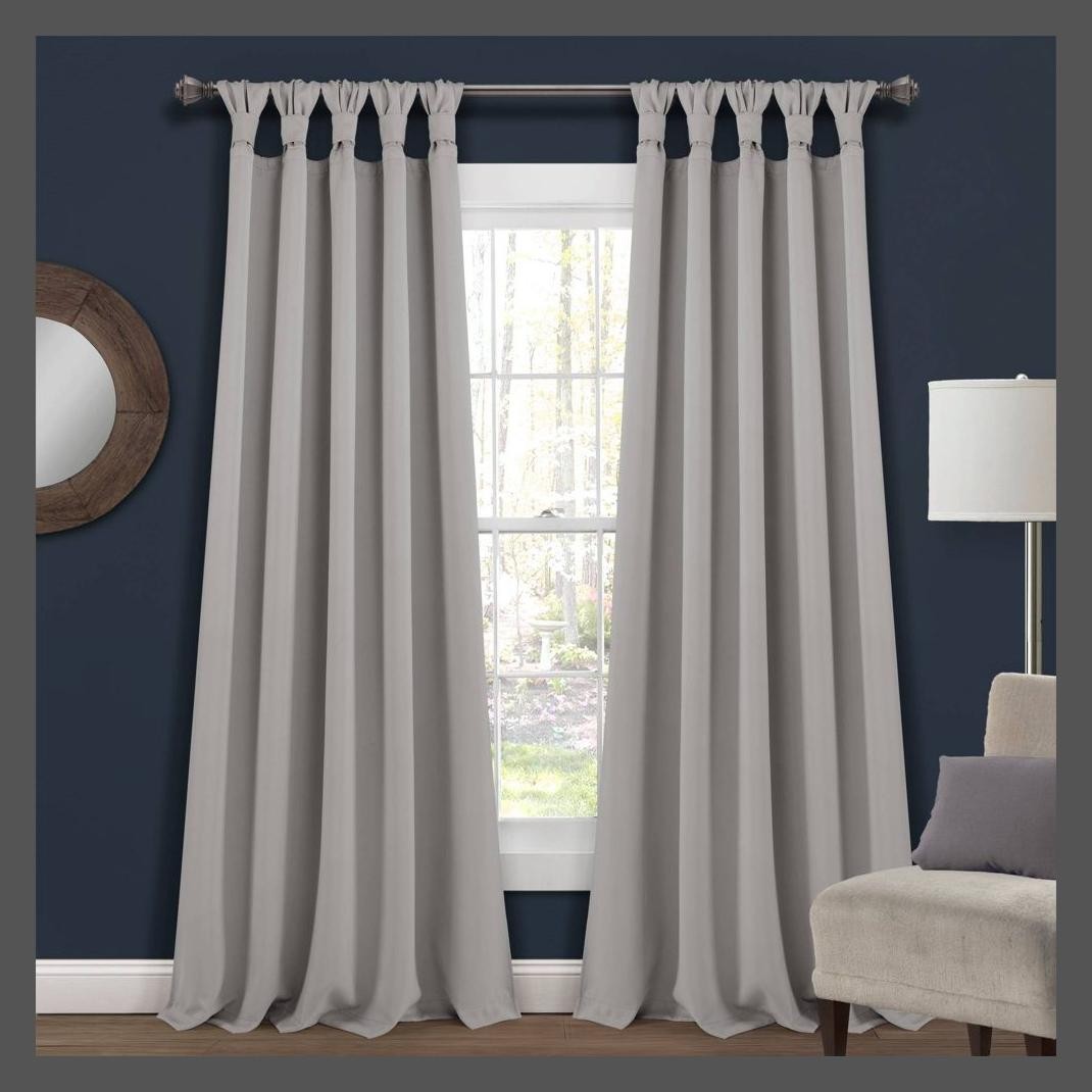 Set of 2 84x52 Insulated Knotted Tab Top Blackout Window Curtain Panels 2790₽