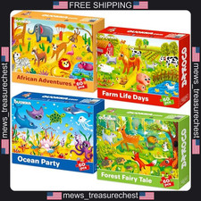 Kids Jigsaw Puzzles 60 Pieces Animal Designs for Ages 3-5