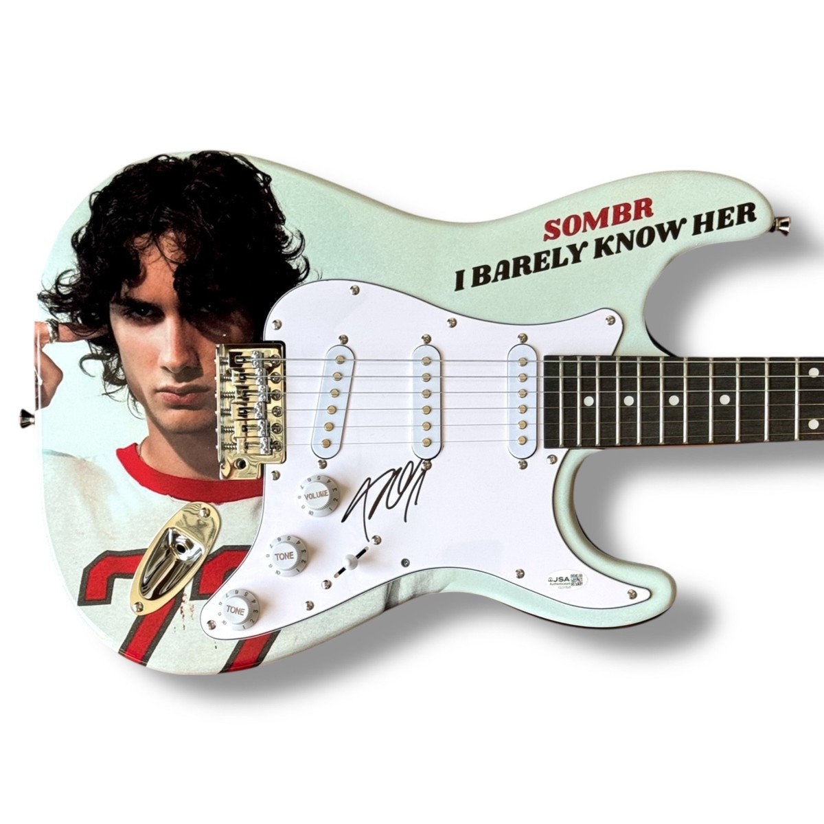 Sombr 直筆サイン signed art card ソンバー Sombr Signed Guitar Custom Graphics JSA COA I Barley Know Her Back