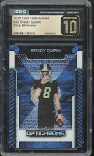 2025 Leaf OptiChrome Blue Shimmer #25 Brady Quinn 1/1 Pristine CGC 10