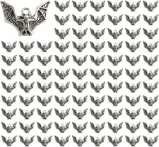 100Pcs Antique Silver Bat Charm DIY Making Accessories 23 X 17 Mm