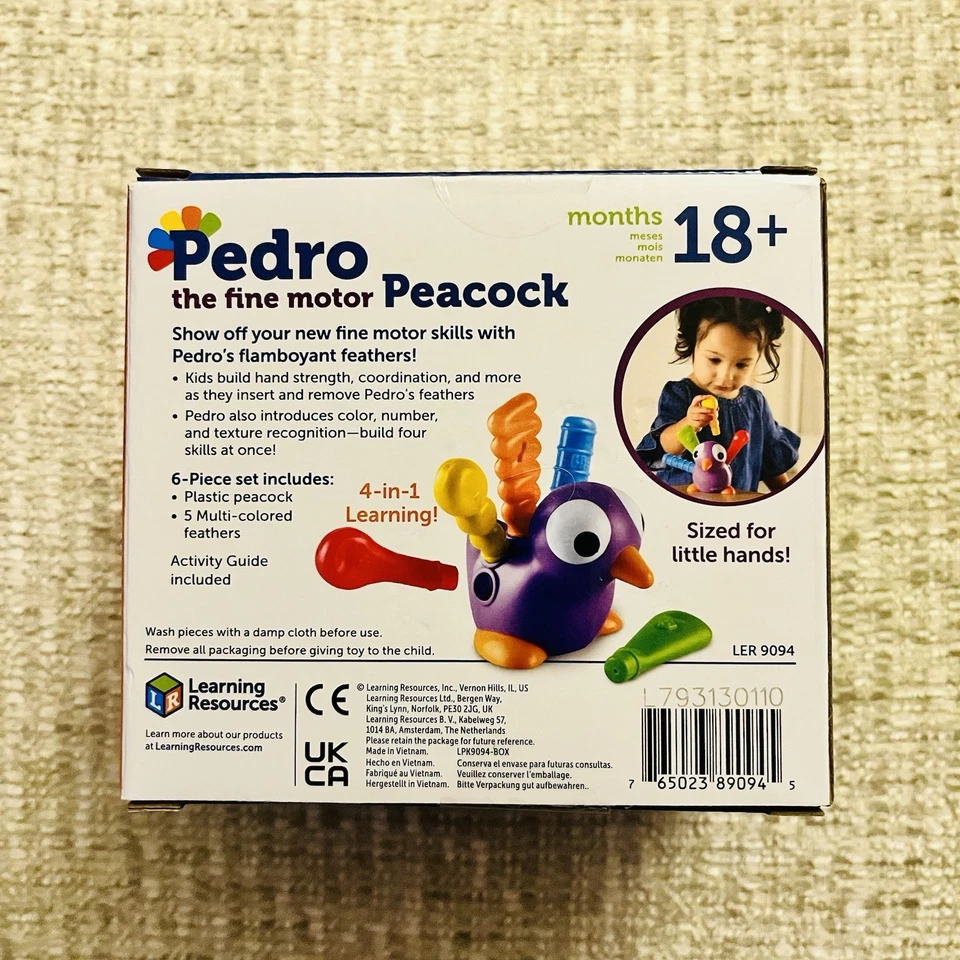 Learning Resources Pedro the Fine Motor Peacock - 6 pieces, Ages 18+ months...  - Image 2 of 4