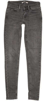Levi's 710 Super Damen Anthrazit Skinny Slim Stretch Jeans W24 L30 (94154)