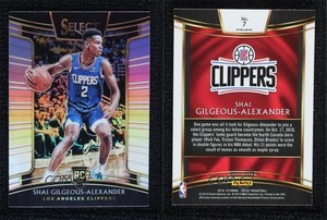 2018 Panini Select Concourse Silver Prizm Shai Gilgeous-Alexander #7 Rookie RC