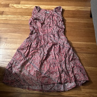 Peruvian Connection Pima Cotton Maxi Dress Sleeveless Size 4 Floral Tapestry