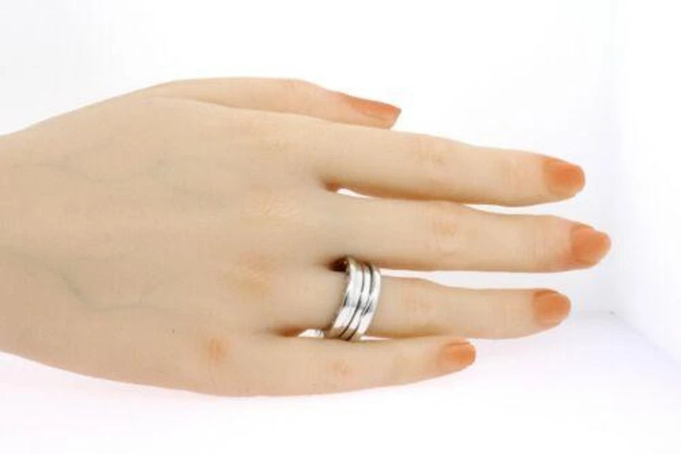 Anillo Banda Bvlgari Bulgari B.Zero1 Oro Blanco 18k Talla 53 6.5 VENDEDOR DE EE. UU. Foto 3 de 4