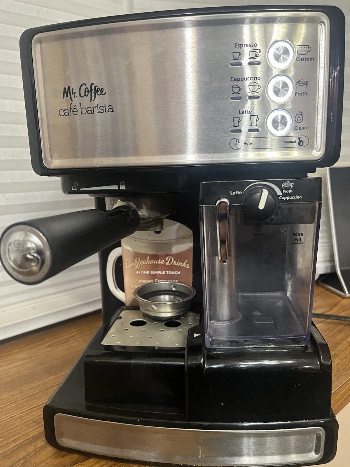 Mr. Coffee Café Barista 1040W Coffee Maker Stainless Steel & Black BVMC-ECMP1000