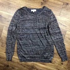 Olive & Oak Women Sz L Multicolor Metallic Long Sleeve Shirt *Read