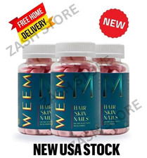 3 Pack WEEM Hair Skin and Nails Gummies, Cruelty-free 60 ct. Free Shipping