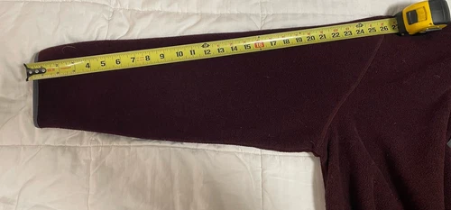 GH Bass And Co Mens XXL Pullover Fleece 3 Button Front Soft Long Sleeve Burgundy image 4