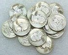 1958 + 1958-D Washington Silver Quarter Bright lot of 14 coins in saflip #T339