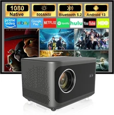 High-Performance HD 1080P Projector  Bluetooth Airplay Gaming Home Theater HDMI
