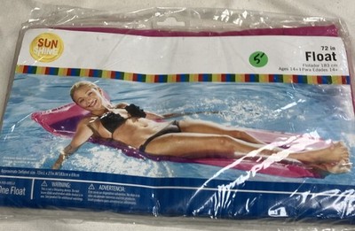 Sunshine Lime Green Inflatable Air Mat Pool Float 72 x 27 Summer Fun