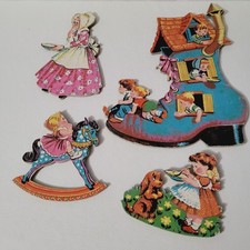 Vintage Nursery Wall Hangings "There Was an Old Woman Who Lived in a Shoe"
