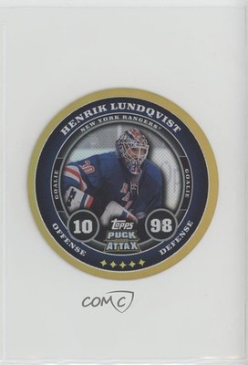 2009-10 Topps Puck Attax Gold Henrik Lundqvist HOF 1md