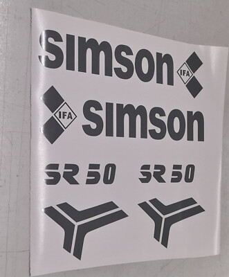 SIMSON SR50 Aufklebersatz Schriftzug Roller DDR Tankaufkleber Aufkleber 1634 TGr