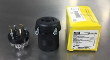 HUBBELL HBL2611BK TWIST-LOCK PLUG, 30A 125V 2P 3W GROUNDING    4E-36