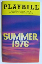 Broadway Playbill SUMMER, 1976 Manhattan Theatre Club May 2023